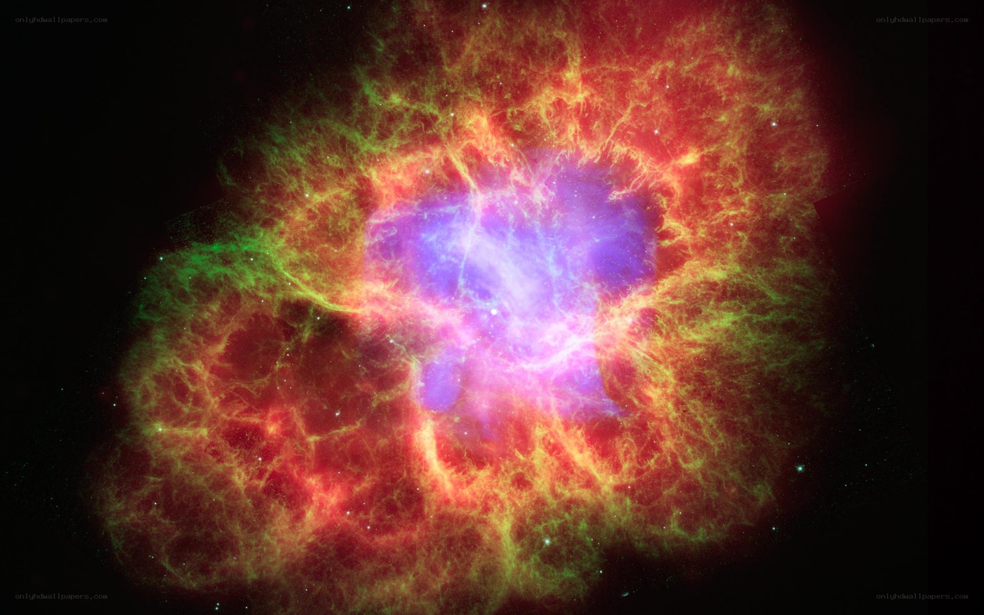 Crab Nebula in space