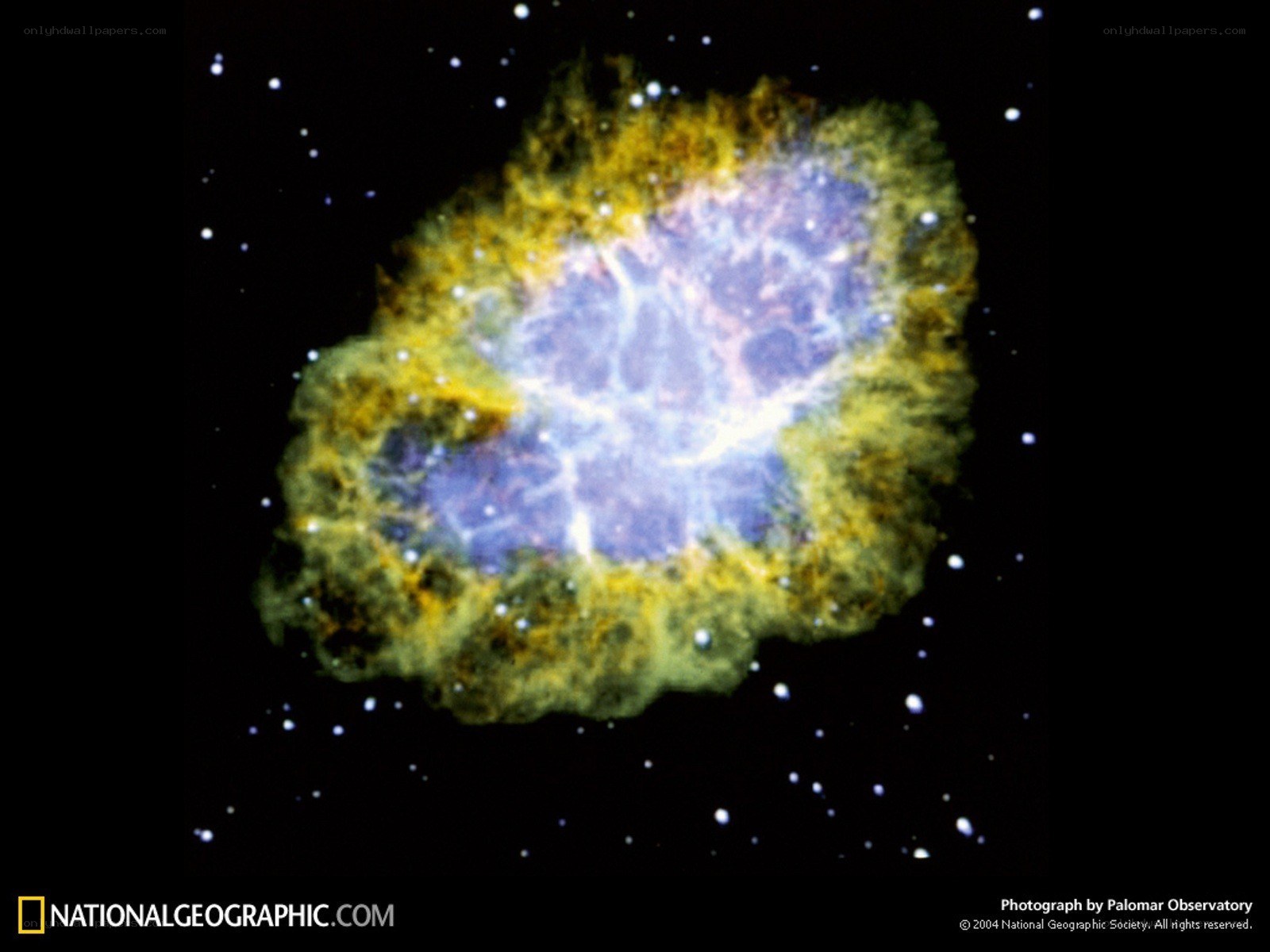 Crab Nebula in space