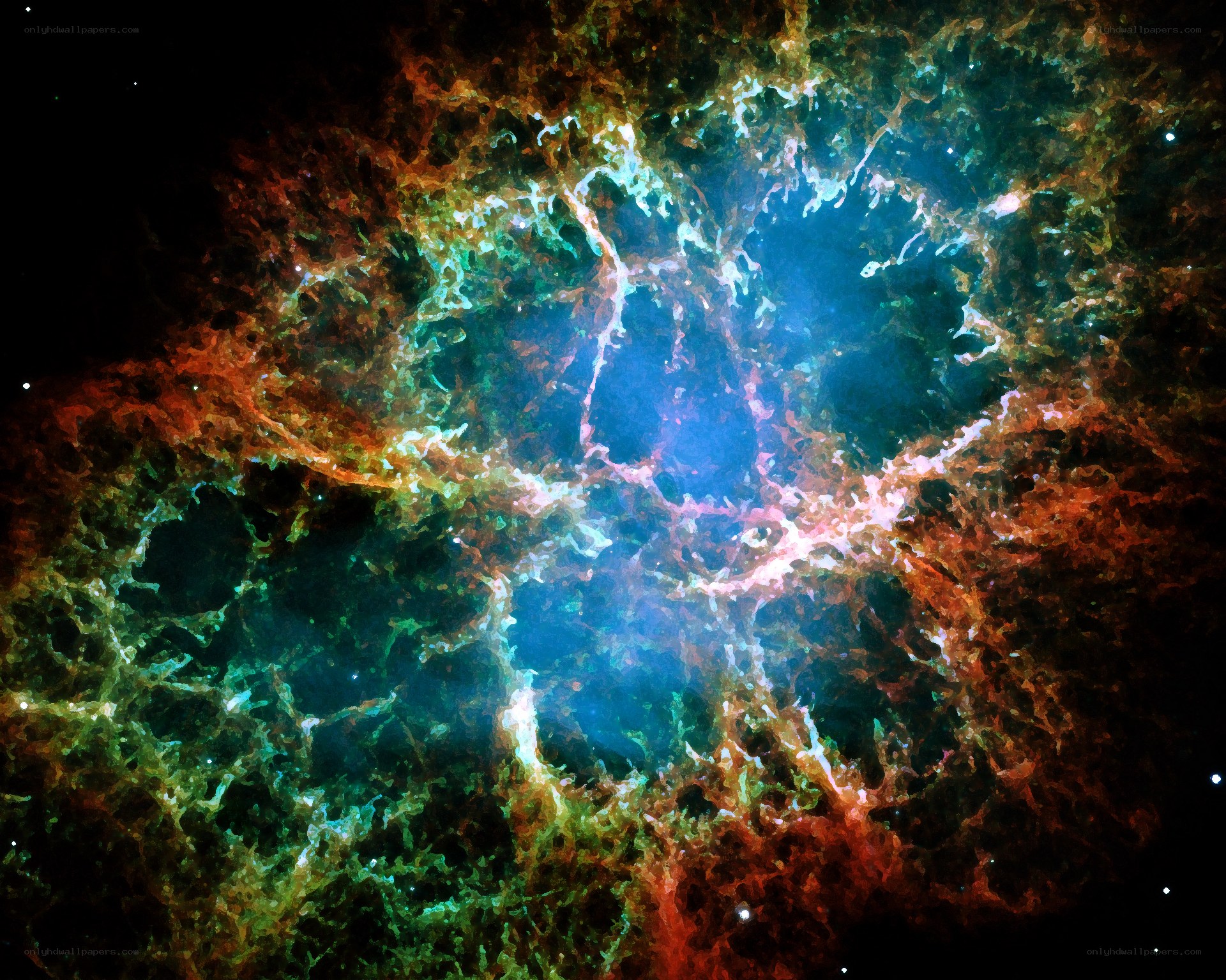 Crab Nebula in space