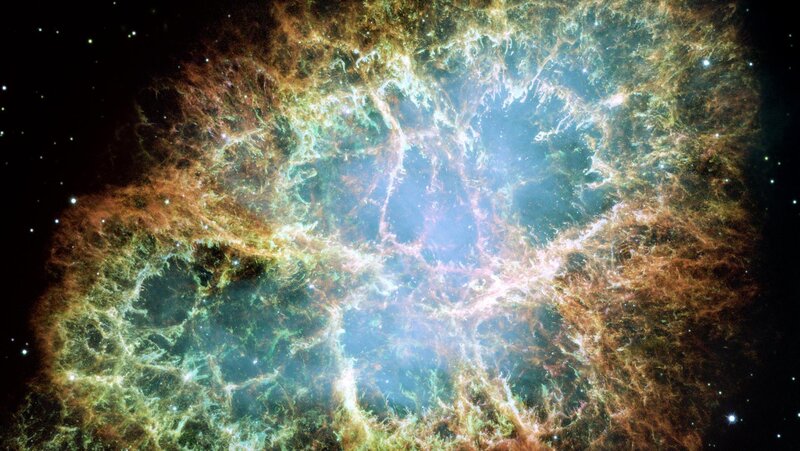 Crab Nebula in space