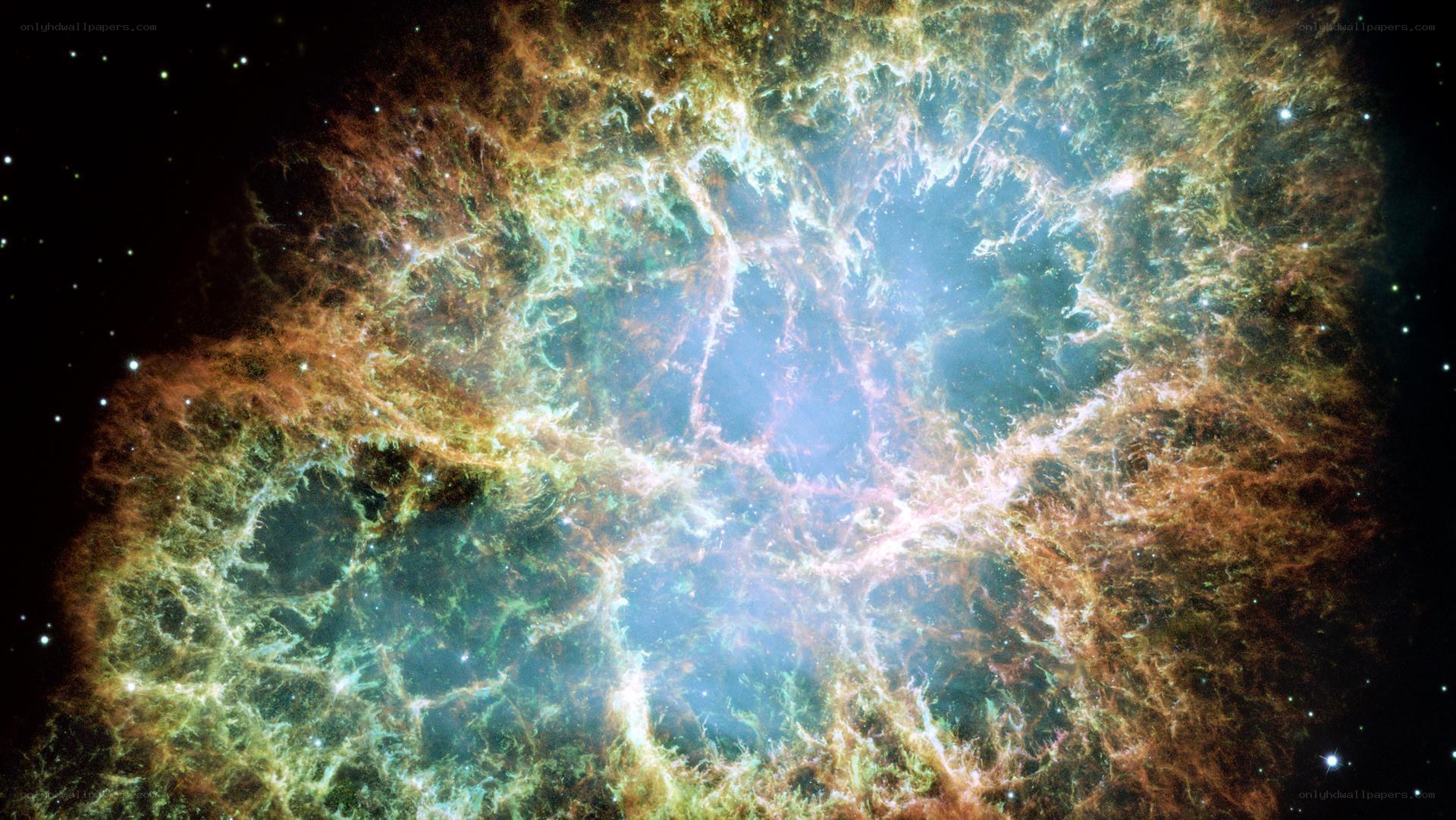 Crab Nebula in space