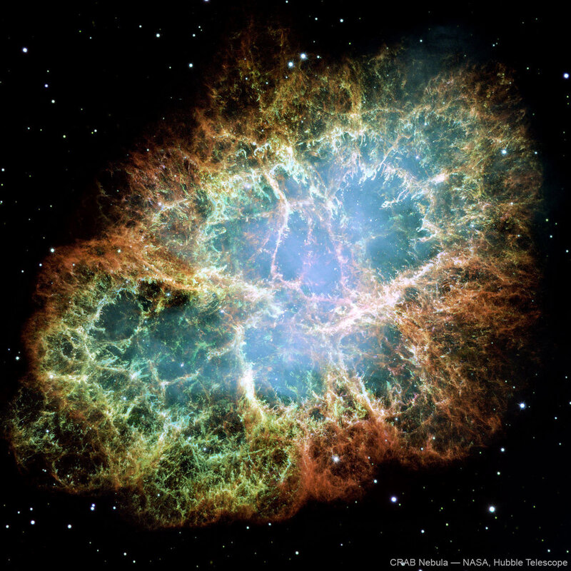 Crab Nebula in space