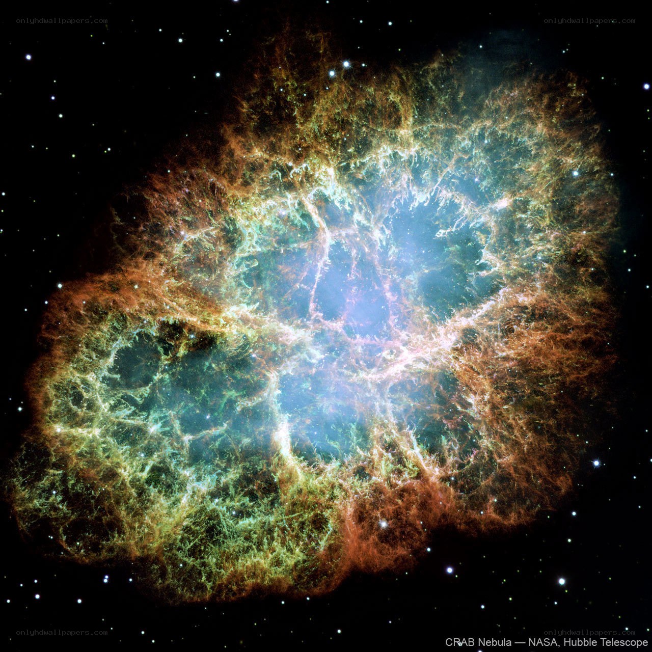 Crab Nebula in space