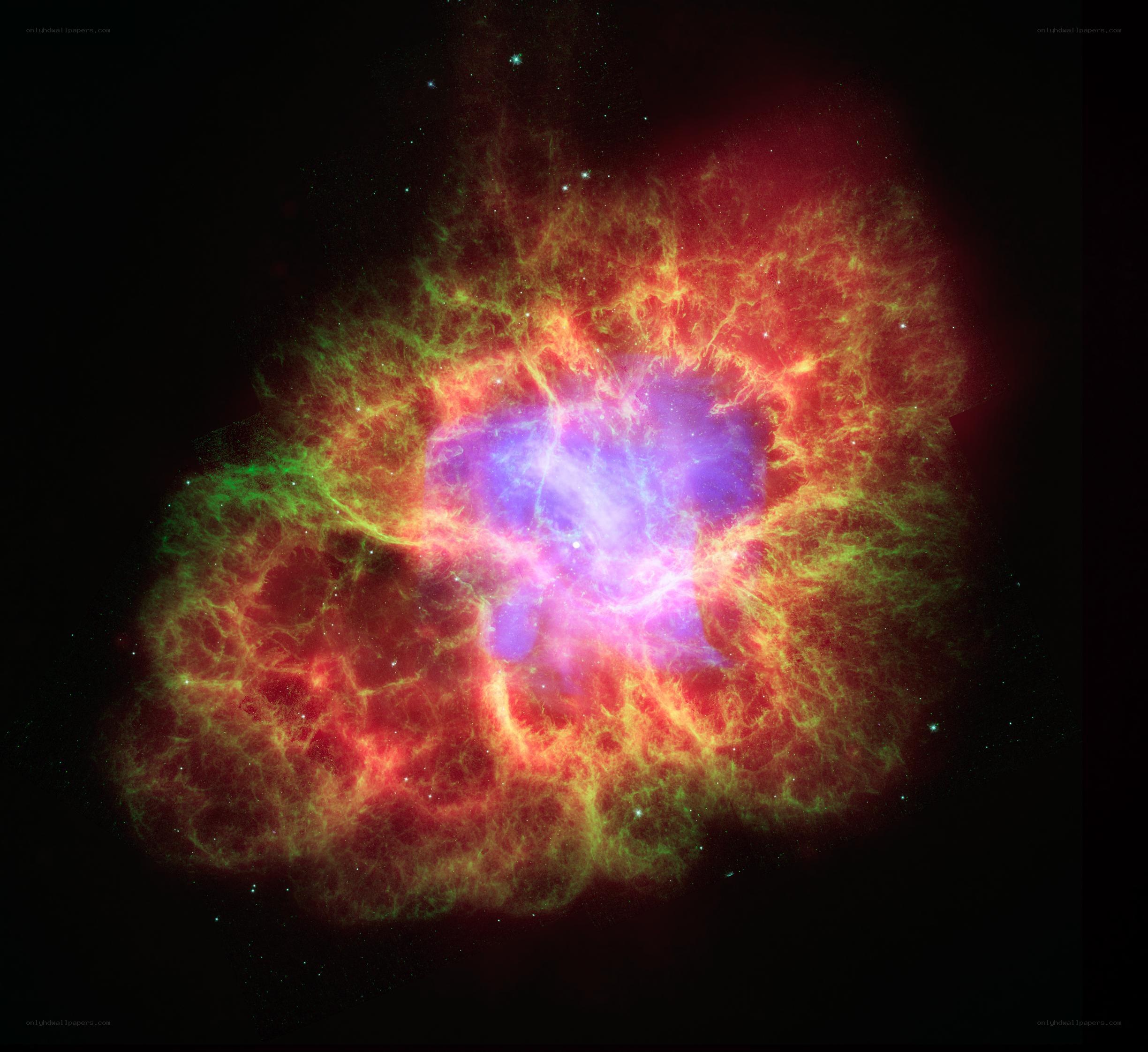 Crab Nebula in space