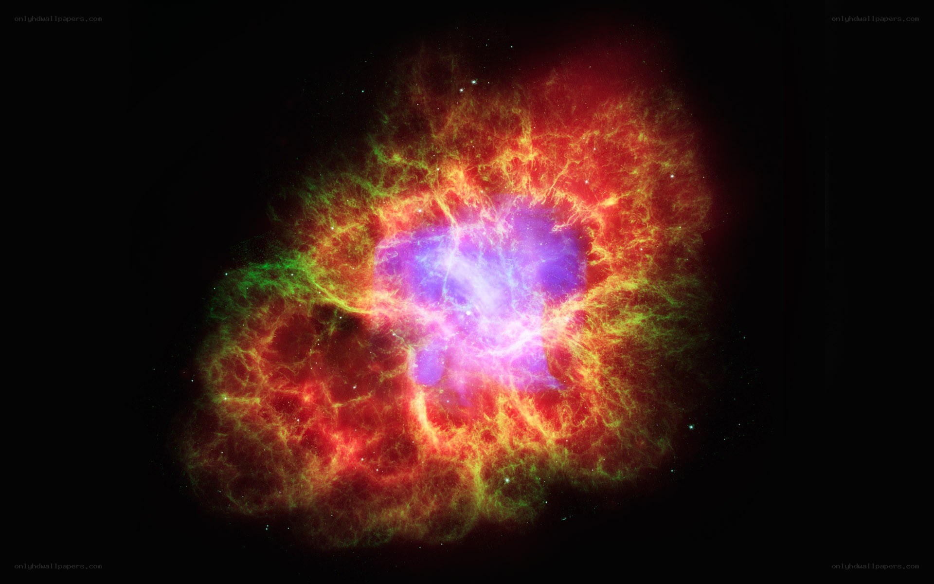 Crab Nebula in space