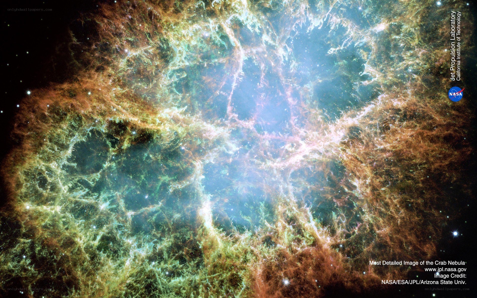 Crab Nebula in space