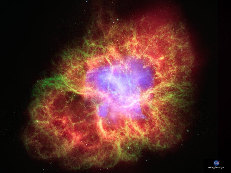Crab Nebula in space