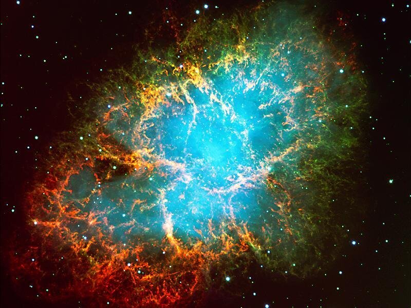 Crab Nebula in space