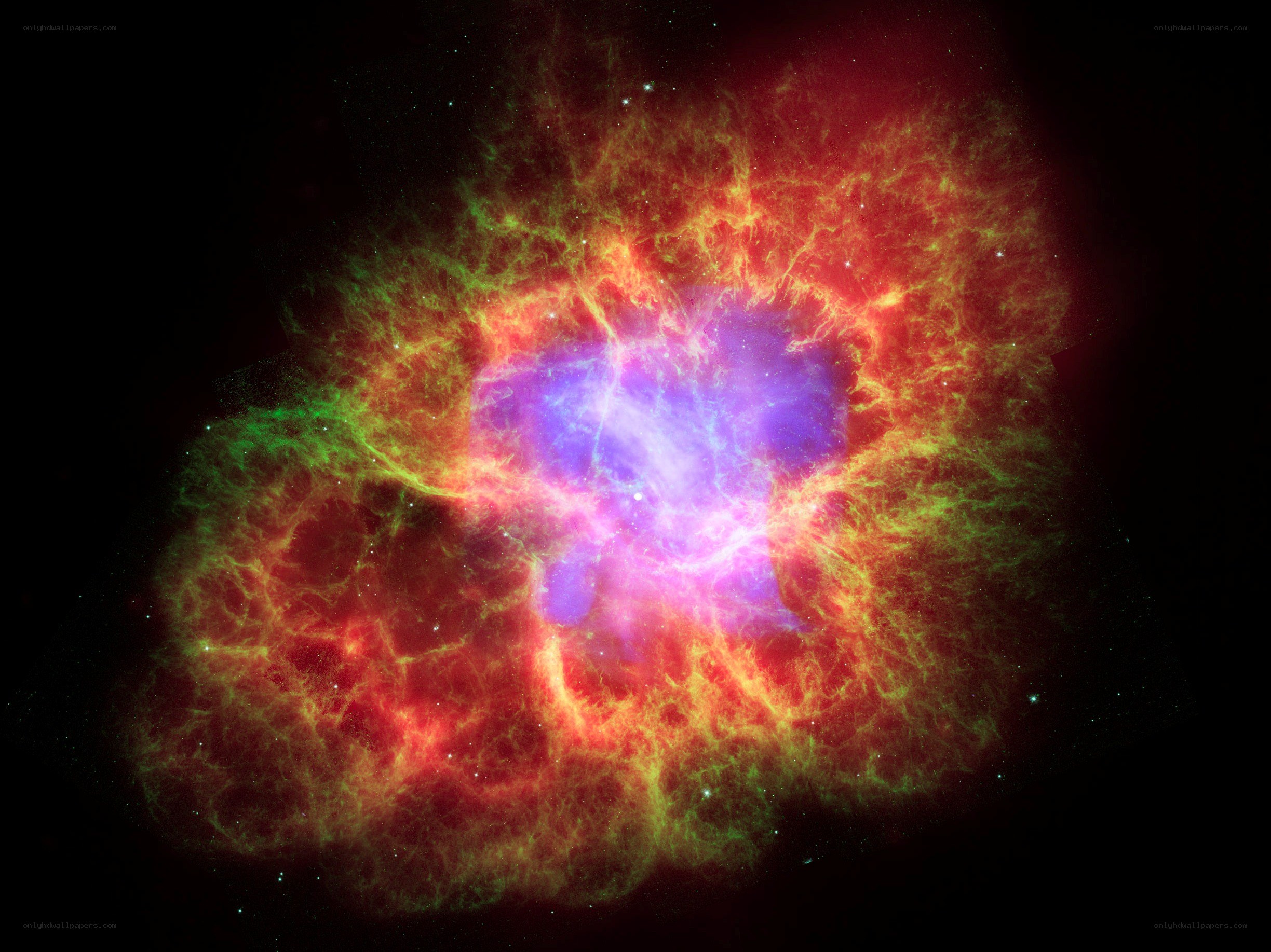 Crab Nebula in space