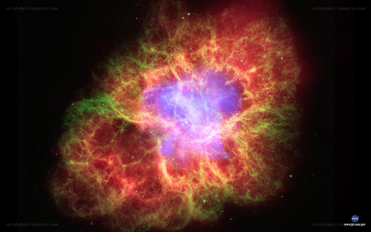 Crab Nebula in space