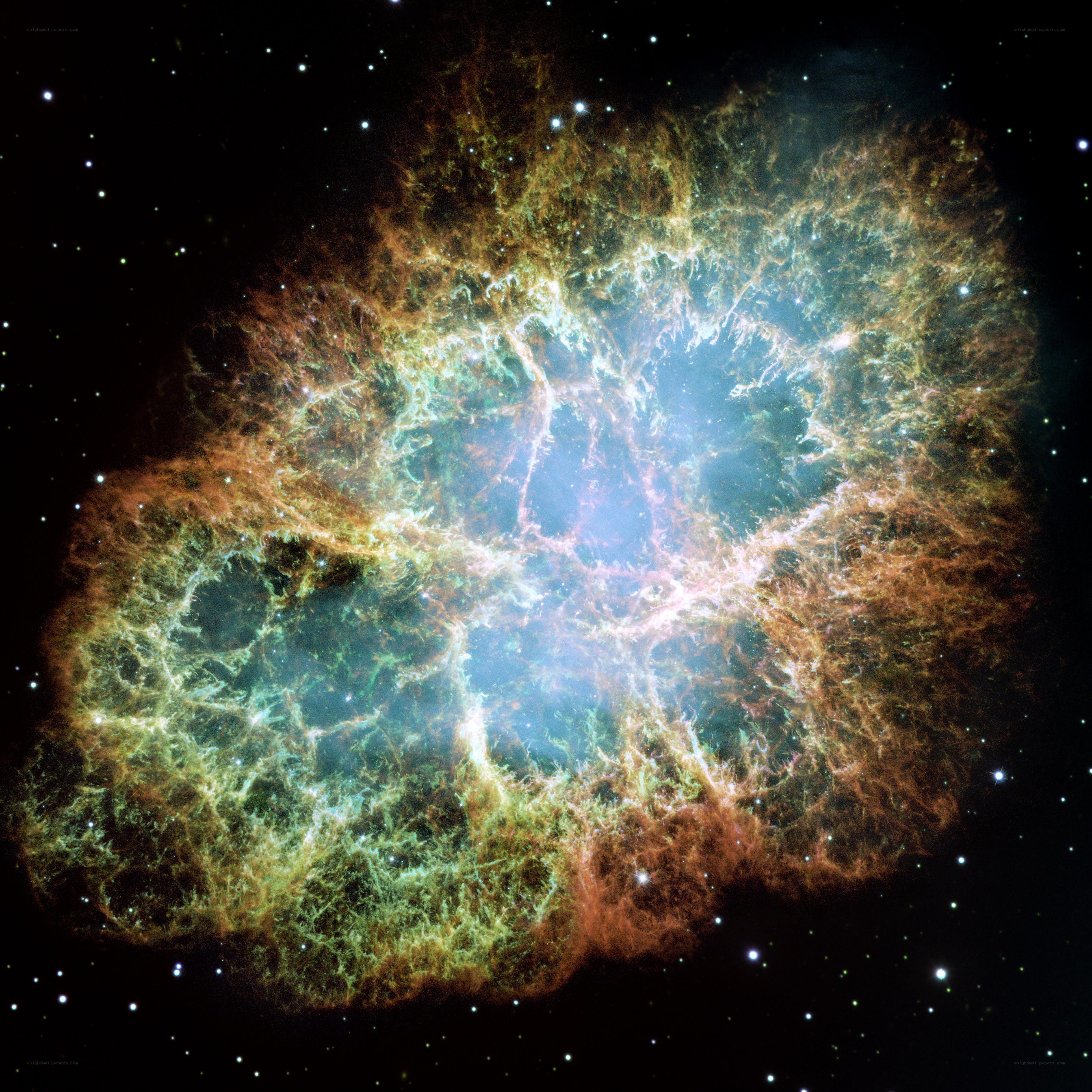 Crab Nebula in space