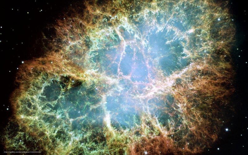 Crab Nebula in space