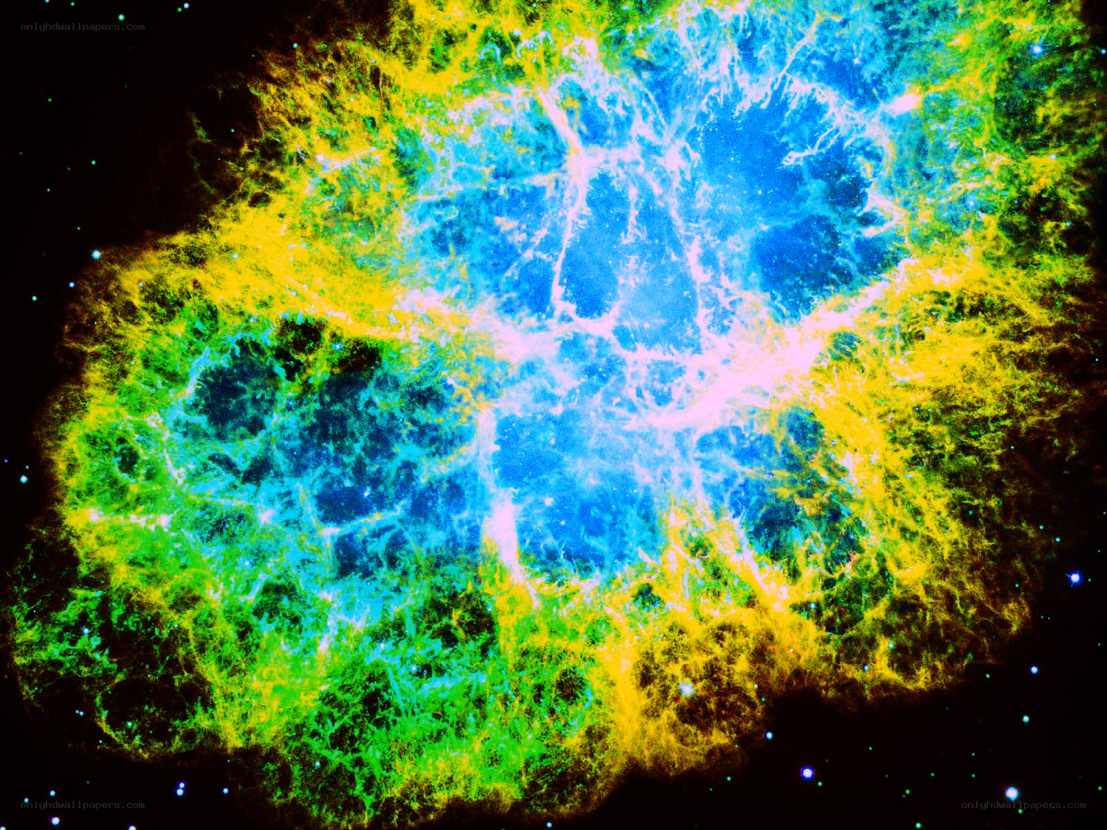 Crab Nebula in vibrant colors