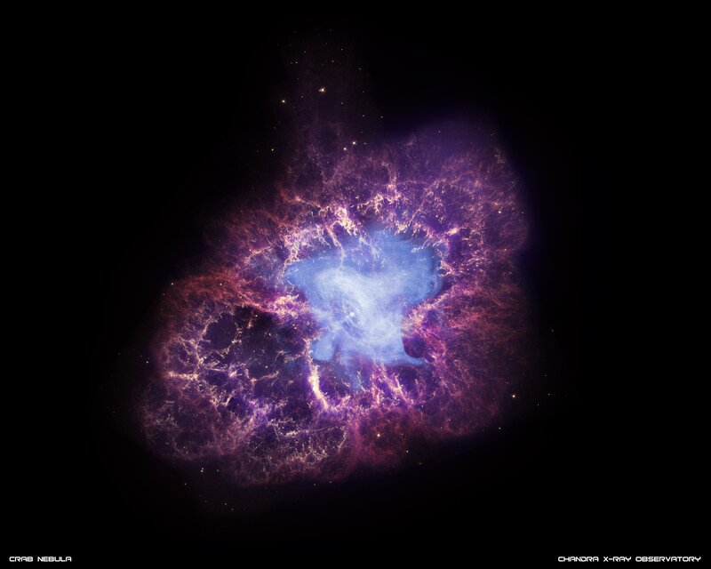 Crab Nebula — Purple, Dramatic, Photograph, Stars, Blue