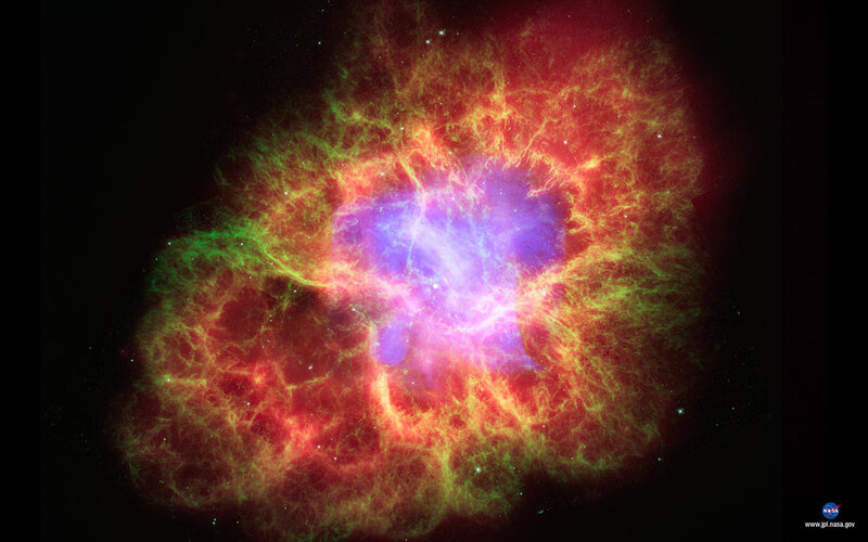 Crab Nebula — Purple, Dramatic, Photograph