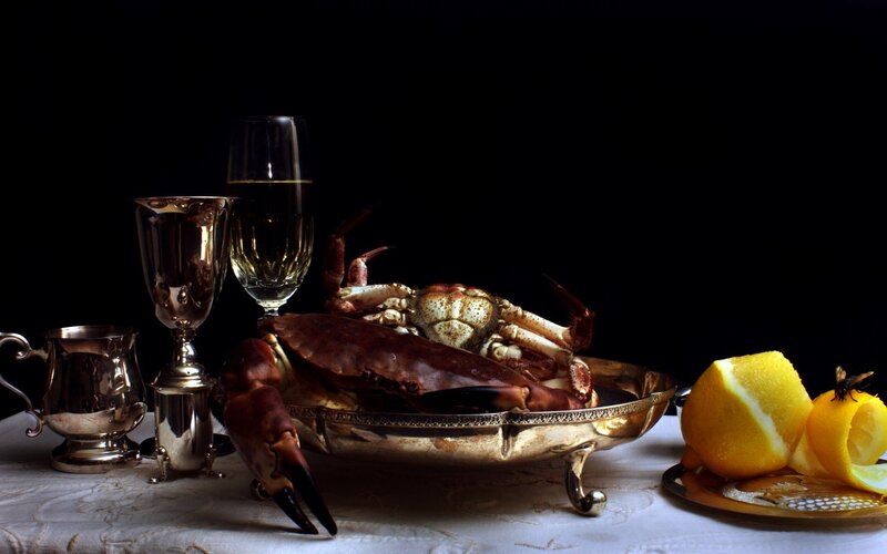Crab on Silver Platter