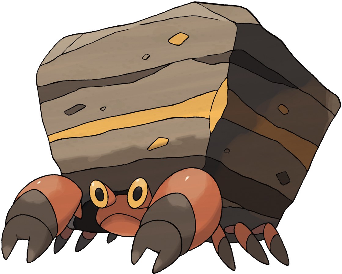 Crab Pokémon with rock shell