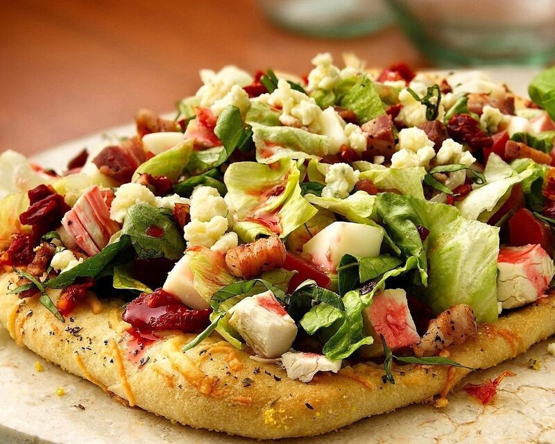 crab salad pizza