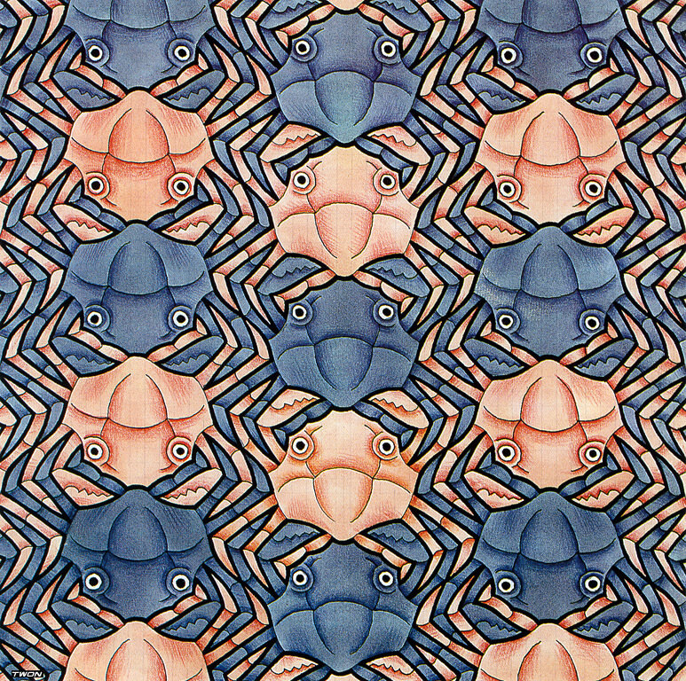 Crab tessellation pattern