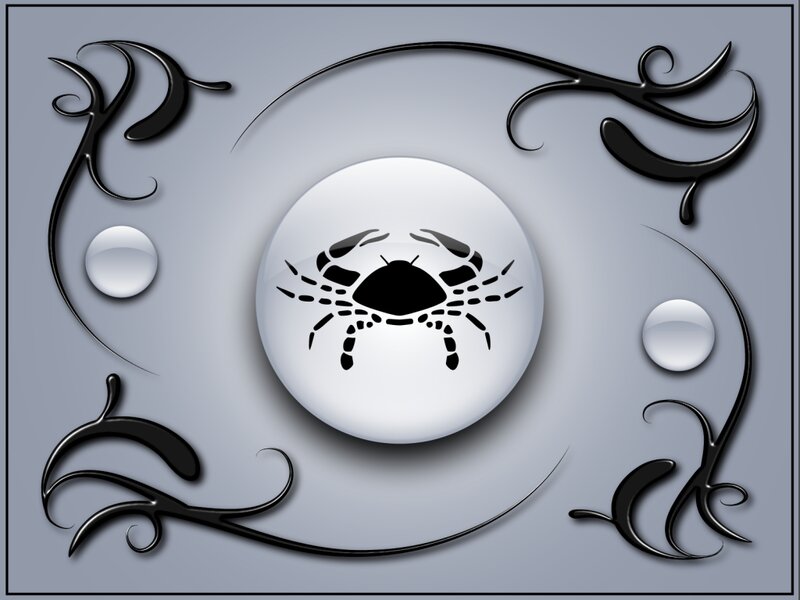 Crab Zodiac Symbol — Gray