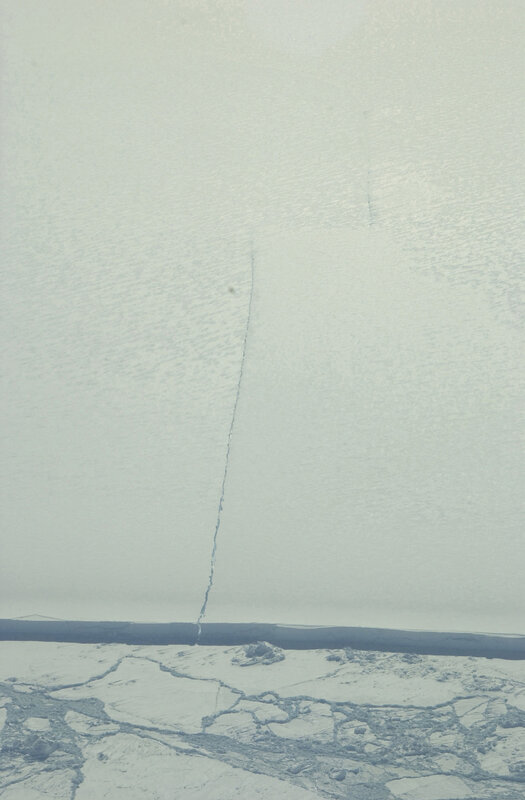 crack in ice sheet