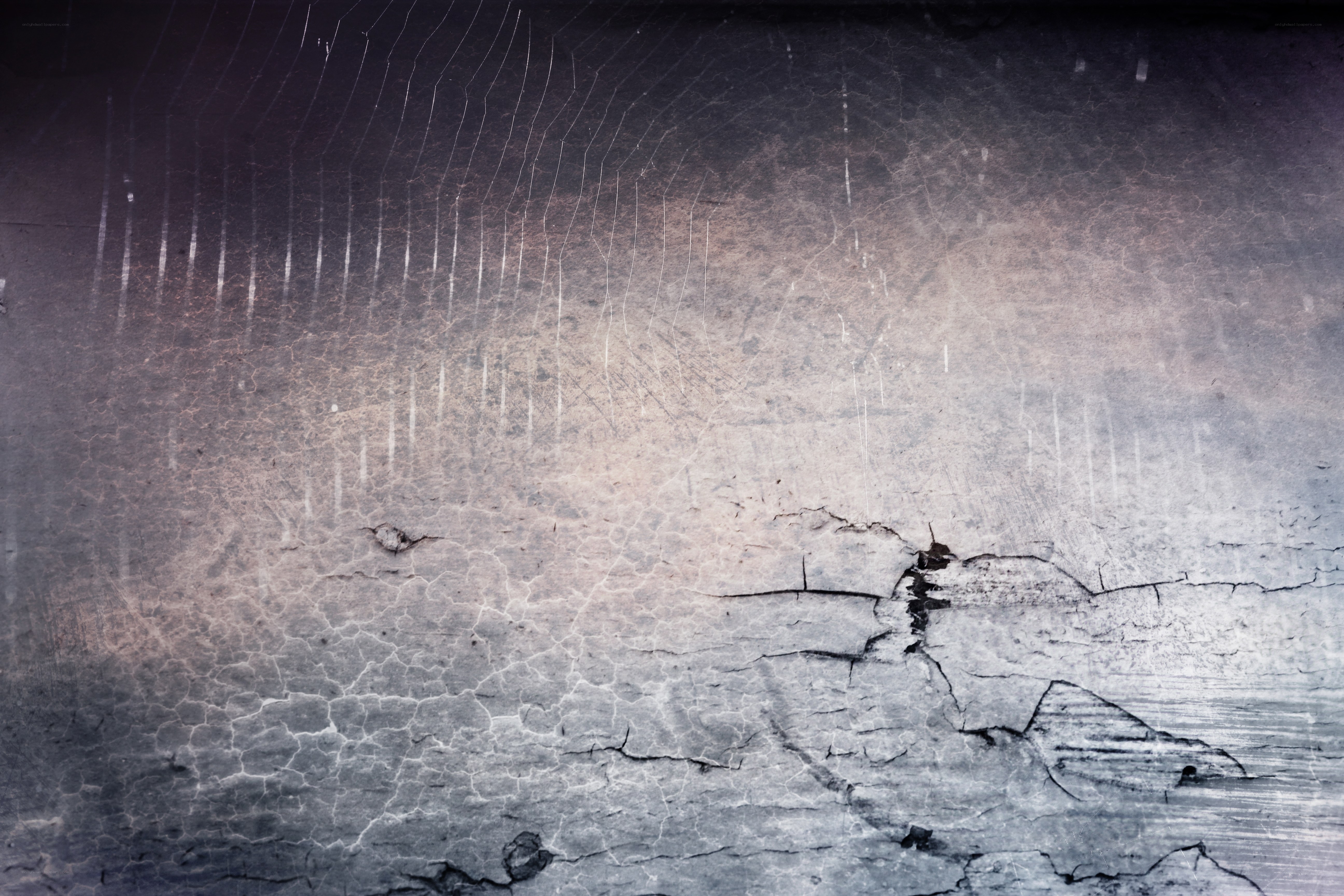 cracked and weathered surface