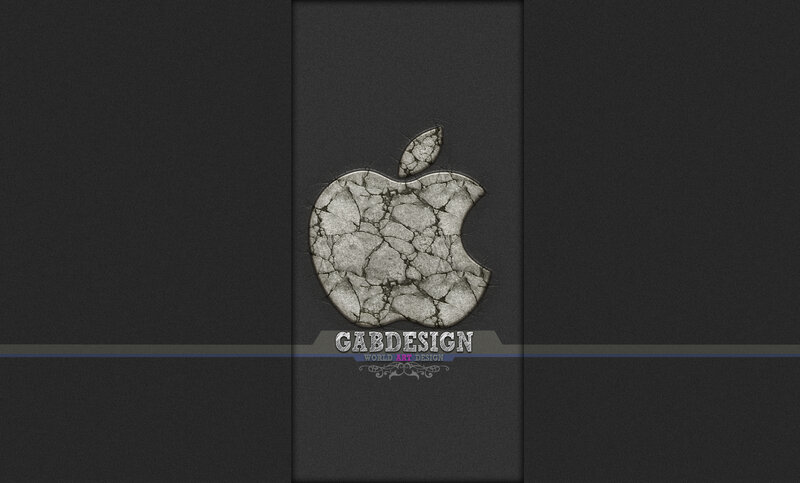 cracked apple logo design