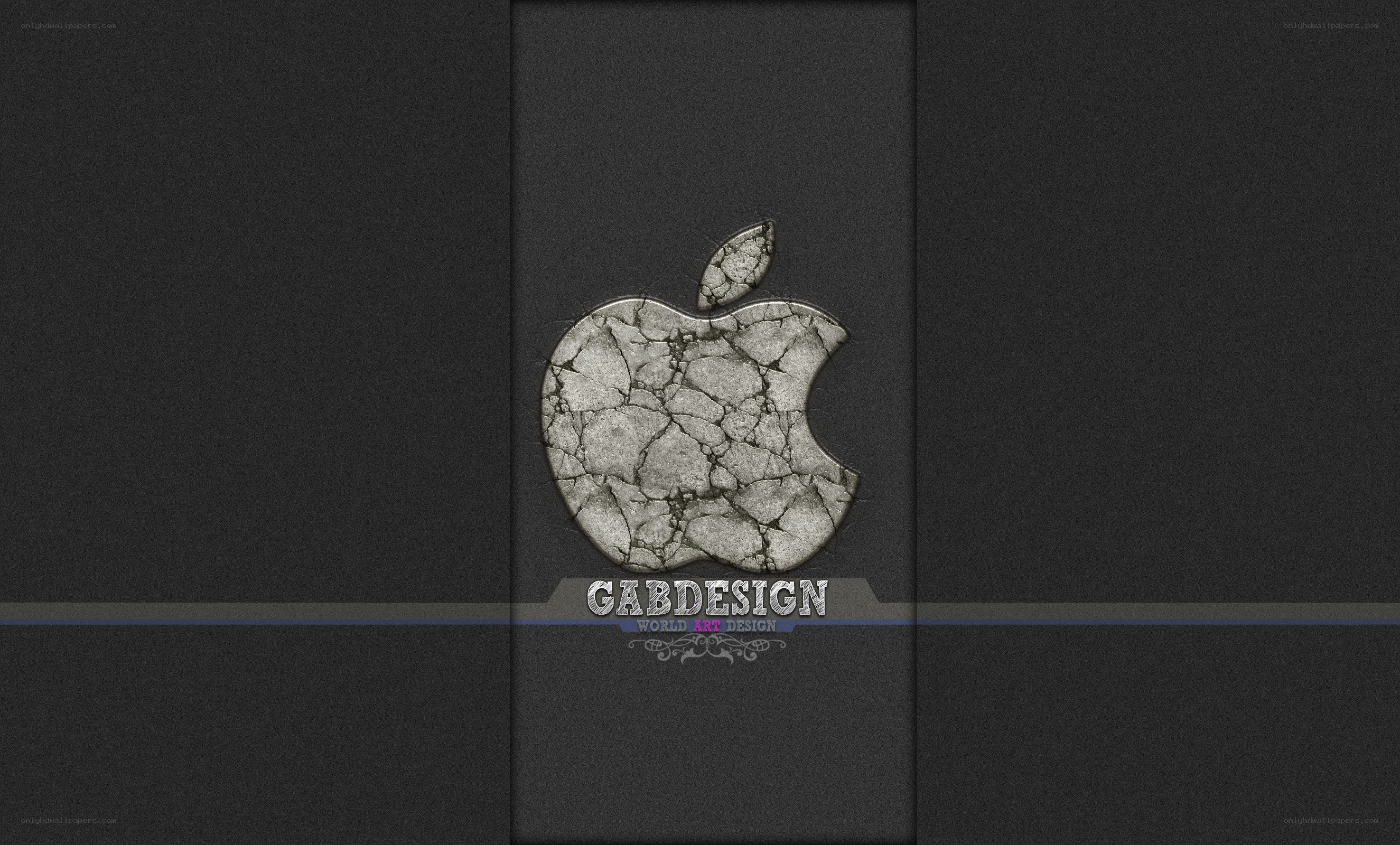 cracked apple logo design