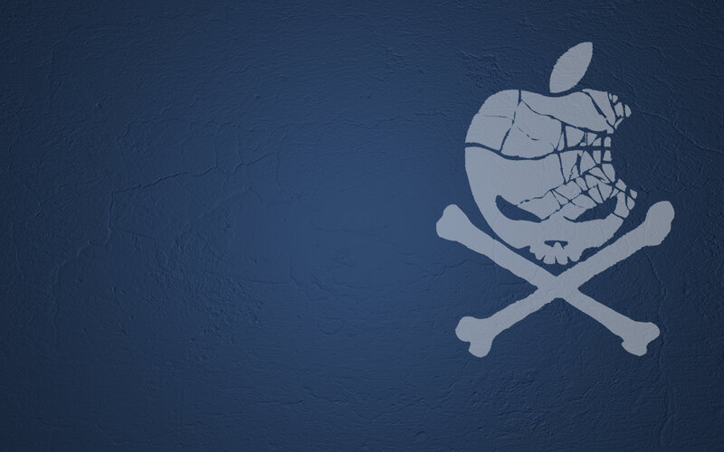 cracked apple skull logo