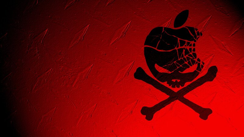 Cracked Apple Skull — Red