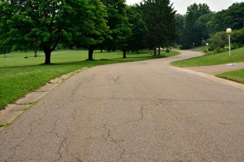 Cracked Asphalt Road