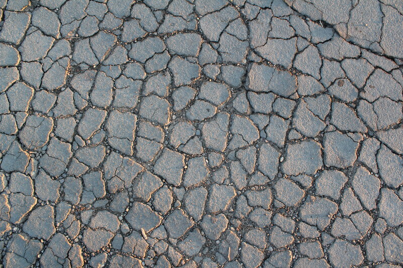 cracked asphalt surface
