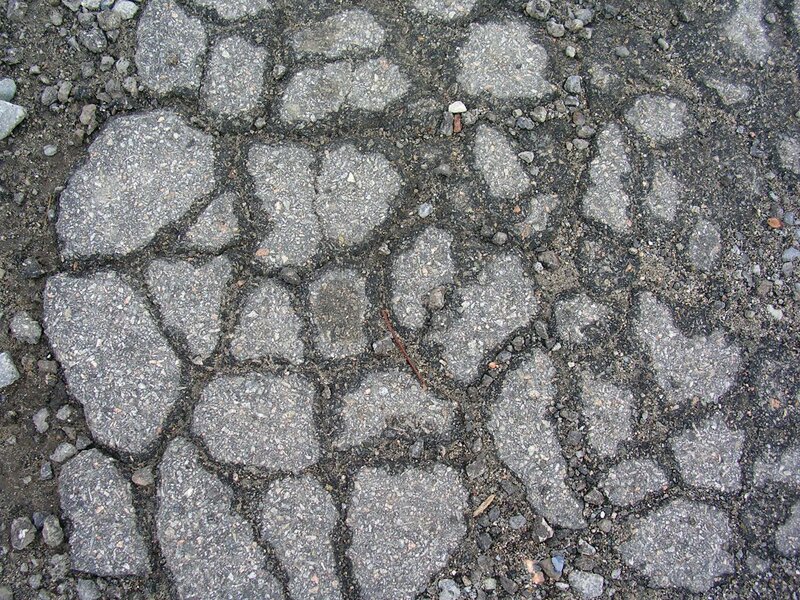 cracked asphalt surface