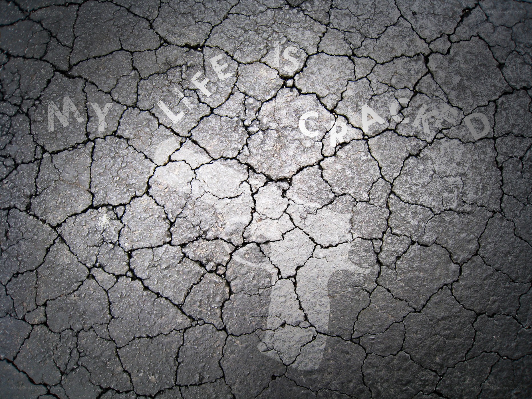 cracked asphalt surface