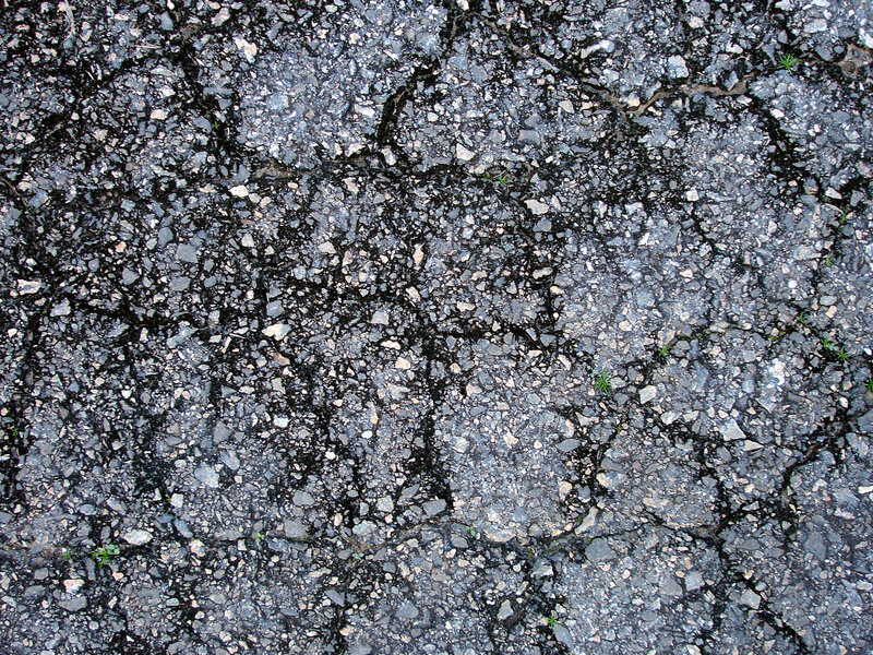 cracked asphalt surface