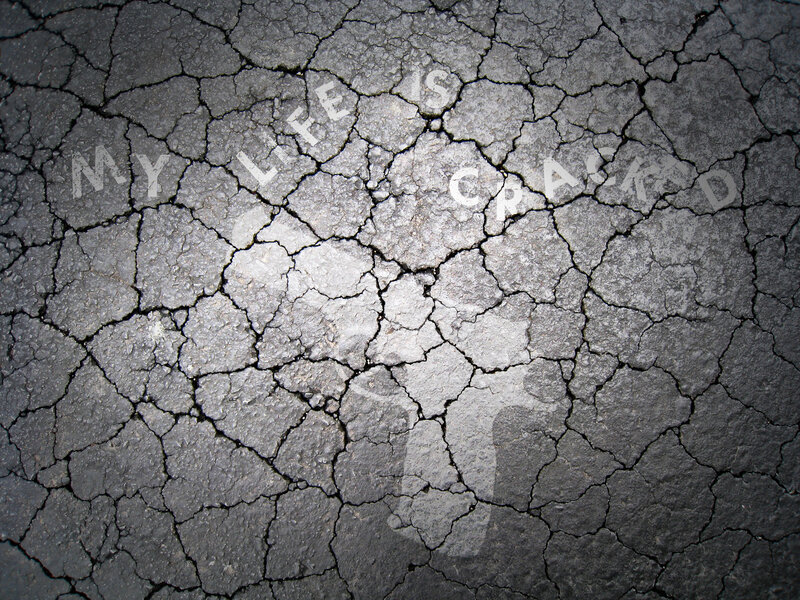 Cracked Asphalt Surface — Gray