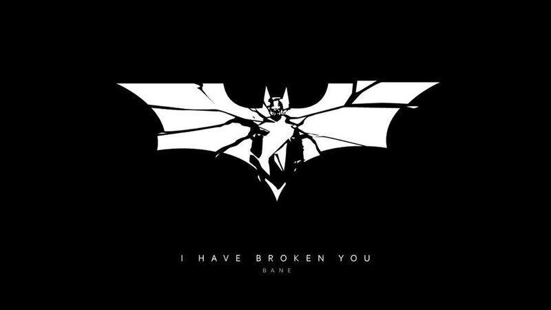 Cracked Bat Symbol — Black, Dramatic, Digital Art