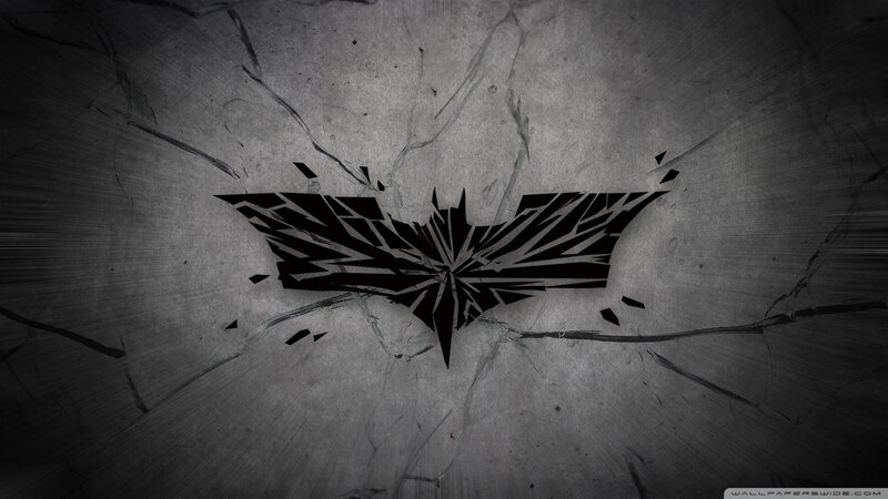 Cracked Bat Symbol — Black