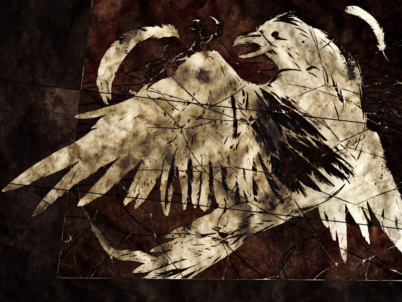 Cracked Bird Illustration