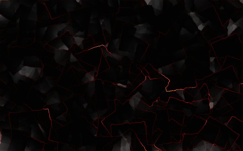cracked black surface with red lines