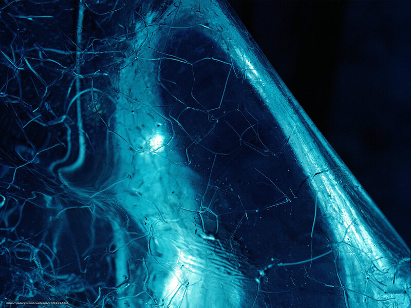 Cracked Blue Glass Surface — Dark