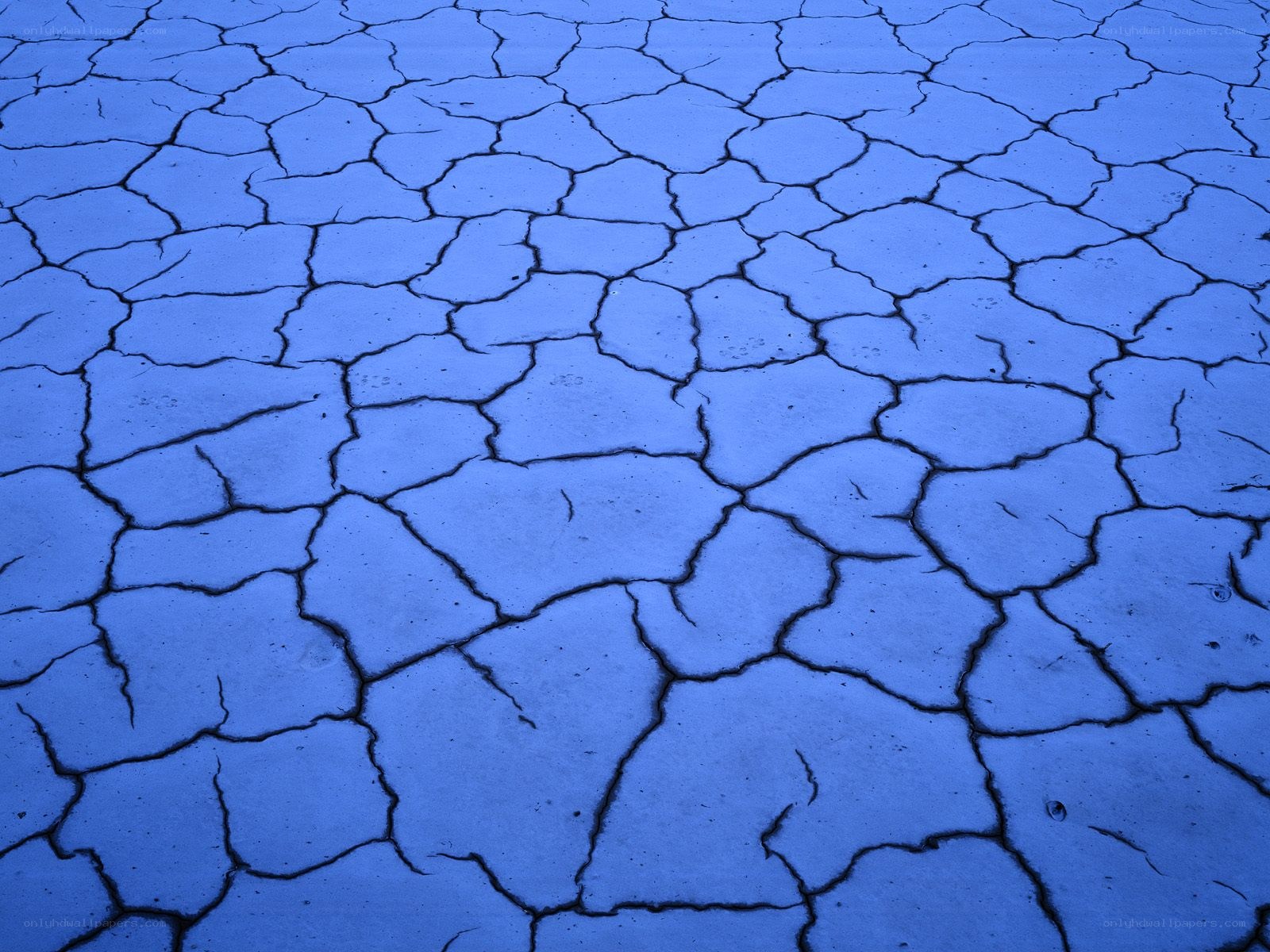 cracked blue ground surface