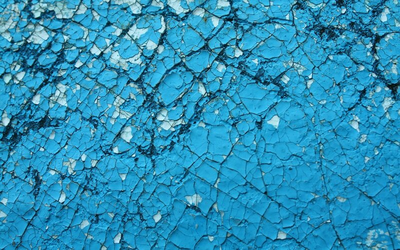 Cracked Blue Paint Surface