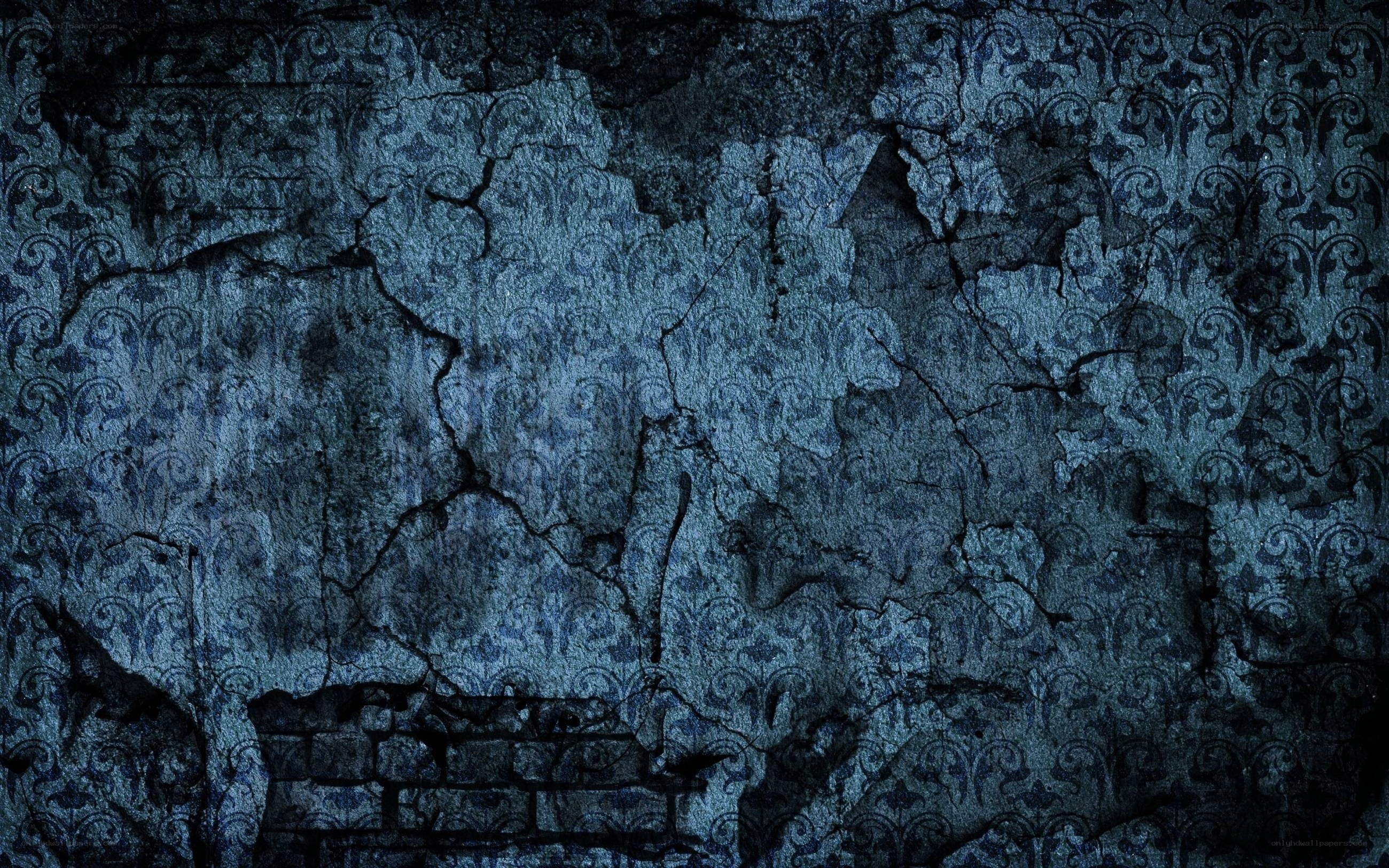 cracked blue wallpaper texture