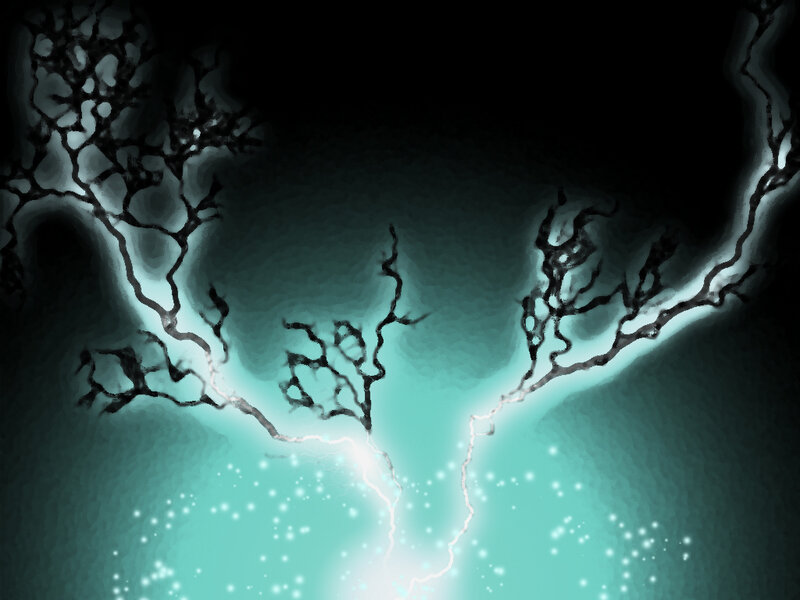 Cracked Branches with Lightning