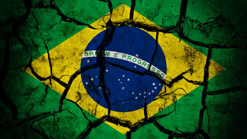 Cracked Brazilian Flag