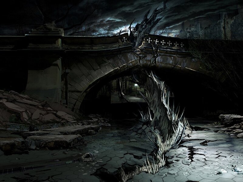 Cracked Bridge Structure