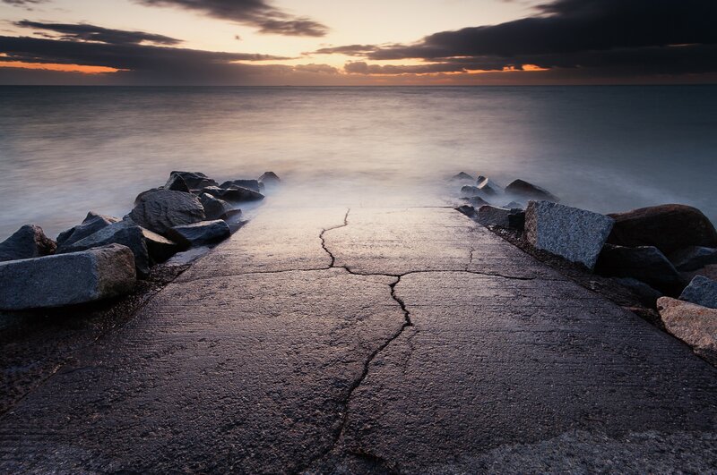 Cracked Concrete Pier