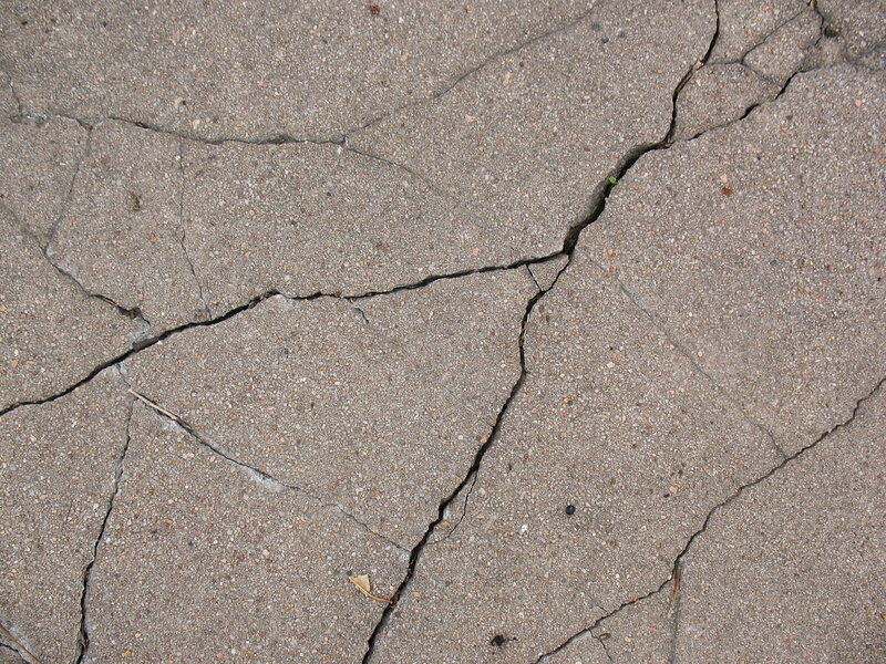 cracked concrete surface