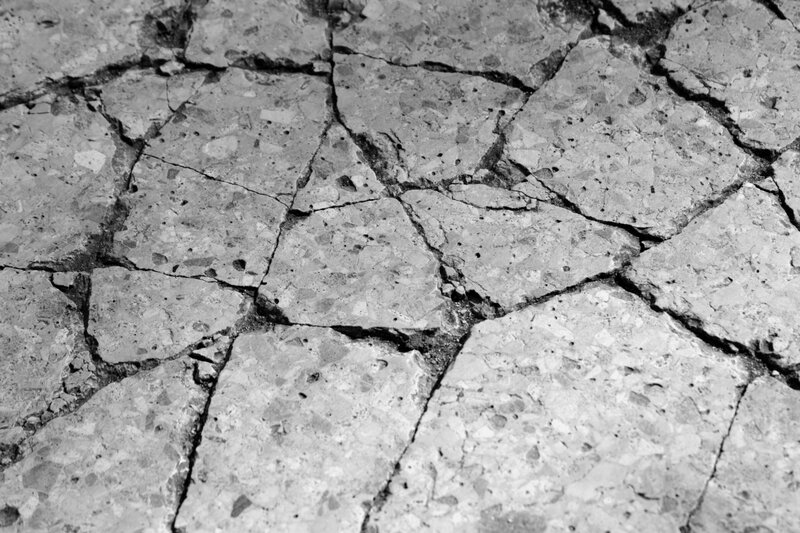 cracked concrete surface